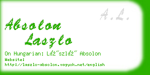 absolon laszlo business card